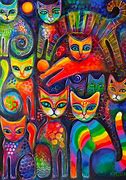 Image result for Agrocolorful Cat Art
