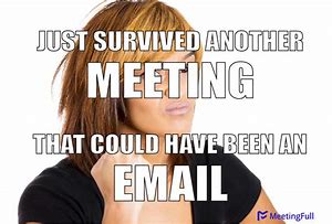 Image result for Survived Another Meeting Meme