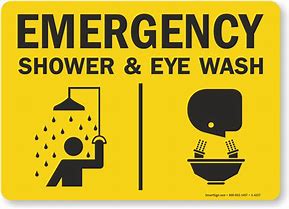 Image result for Emergency Eye Wash and Shower Sigange