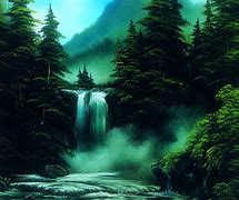 Image result for Bob Ross Painting Black Background
