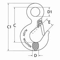 Image result for Lifting Eye Hook Dimensions