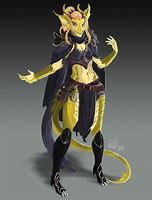 Image result for Yellow and Blue Humanoid Dragon
