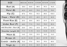 Image result for Size Chart Dess