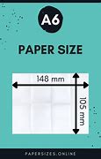 Image result for A6 Paper Size Cm