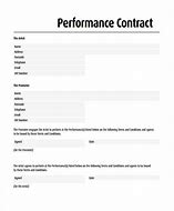 Image result for Performance Contract Template