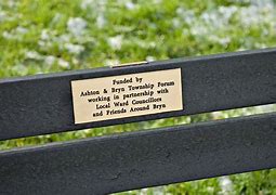 Image result for Park Bench Memorial Plaques