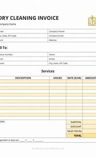 Image result for Cleaning Invoice Template