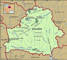 Image result for Belarus Physical Map