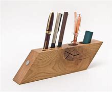 Image result for Wooden Pen Holder Desktop
