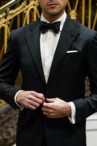 Image result for Black String Tie Tuxedo