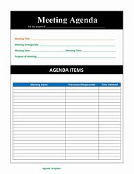 Image result for Editable Meeting Agenda Template