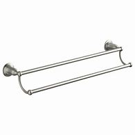 Image result for Brushed Nickel Double Towel Bar