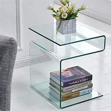 Image result for Corner Glass Table