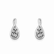 Image result for 9 Carat White Gold and Diamond Drop Earrings