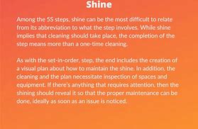 Image result for Shine 5S Meaning