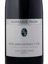 Image result for Rion Nuits saint Georges Clos saint Marc