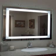 Image result for rectangle vanities mirrors with light