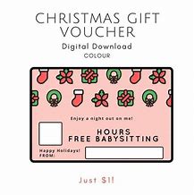 Image result for Christmas Babysitting Coupon