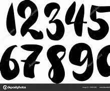 Image result for Brush Lettering Numbers