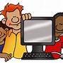 Image result for Student with Computer Cartoon