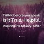 Image result for Think Before Speaking