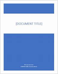 Image result for Microsoft Word Cover Page