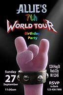 Image result for Trolls World Tour Birthday Invitation