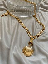 Image result for Gold Necklace with Shell