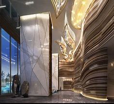 Pin by shuhuiwu on Decor ideas | Lobby design, Ceiling design, Hotel lobby design