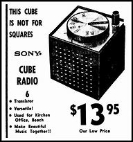 Image result for Sony Cube Clock Radio