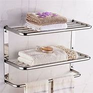 Image result for bath shelves with towels bars