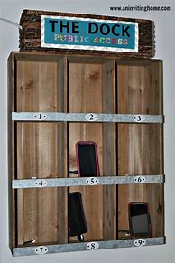 Image result for Wood Wall Mount Charging Station