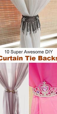 Image result for Unique Curtain Tie Backs