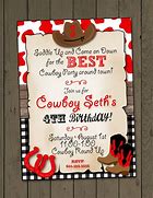 Image result for Cowboy Birthday Party Invitations