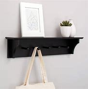 Image result for Floating Wall Shelves with Hooks