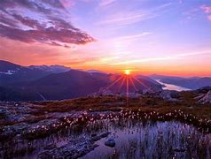 Image result for Sunset with Mountains