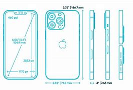 Image result for iPhone 13 Dimensions Inches