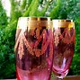 Image result for Vintage Pink and Gold Champagne Flutes
