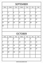 Image result for 2 Month Calendar Printable