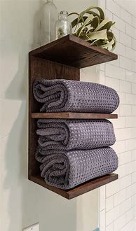 Image result for DIY Bathroom Towel Shelves