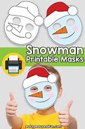 Image result for Snowman Mask for Preschoolers