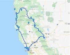 Image result for Northern California Road Trip Map