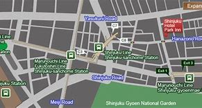 Image result for Shinjuku Hotel Map