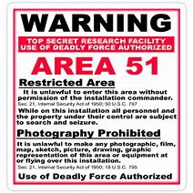Image result for Area 51 Sign PNG