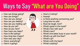 Image result for To Whom to Say How Are You Doing