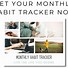 Image result for Monthly Habit Tacker Ai Templates
