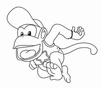 Image result for Diddy Kong Black and White