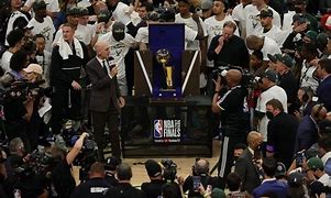 Image result for Adam Silver NBA Champion Trophy