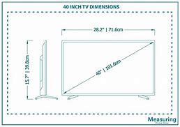 Image result for 40 Inch TV Measurements
