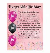 Image result for Happy 18th Birthday Sister Poems
